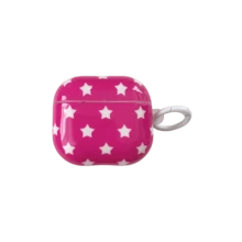 1 pieza Funda protectora de auriculares de manzana con diseño de estrella fucsia de material IMD, resistente a arañazos, resistente al desgaste, no descolorida, protectora, a prueba de polvo, elegante y adecuada para adolescentes y jóvenes, adecuada para uso diario y regalos, compatible con 4, Pro 3, New Pro 2, 3, 2 - Multicolor - Ver 11