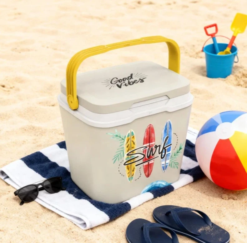 STARLEY - Nevera Portátil Rígida con Aislamiento Térmico | Hielera con Tapa Hermética para Playa, Camping y Picnic | Capacidad 15L / 25L - Diseño Colorido y Resistente - 25 litros. Buenas vibras. - Ver 1