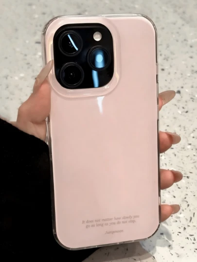 1pc Cute Minimalist Solid Color Shockproof Phone Case Suitable For IPhone 17/16/15 Pro Max/13/14/12 Pro Plus/11, Fashionable Candy Color Protective Cover