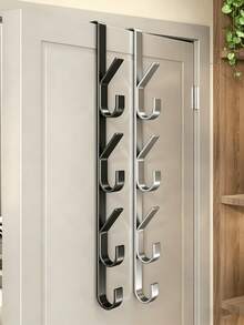 OBOVAY 1pc Multi-Function Over The Door Hook - Straight Design Storage Hook Coat Rack, Towel Rack For Bathroom Door, Space Saving No Drilling Required, Suitable For Bedroom, Bathroom, Garage, Laundry Room, Cabin, Kitchen, Hotel (Random Style Shipped) - Vertical Hook - View 20