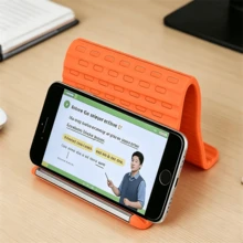 Giá đỡ điện thoại/máy tính bảng bằng silicon và hợp kim nhôm có thể điều chỉnh, gập gọn, thích hợp sử dụng tại nhà, phòng ngủ, nhà bếp, cạnh ghế sofa, đầu giường. - Nhiều màu - Xem 1