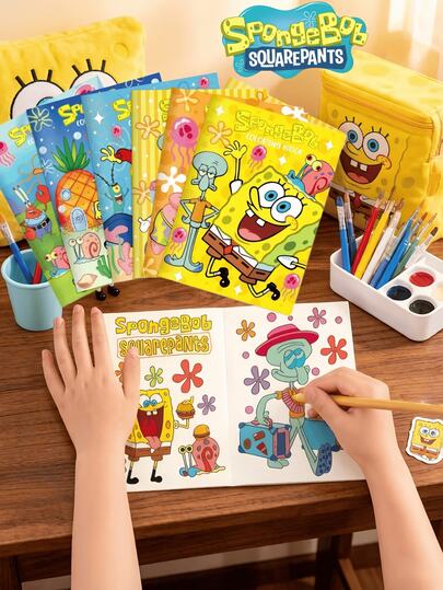 SpongeBob SquarePants Bộ 6 cuốn sách tô màu người lớn chủ đề SquarePants | Tập tô cho người mới bắt đầu, vẽ nguệch ngoạc giúp giảm căng thẳng, thư giãn cho người lớn, thiết kế đơn giản với các họa tiết và cảnh sinh hoạt thường ngày quen thuộc, có các nhân vật ngẫu nhiên như SquarePants, Squidward, Sandy, Plankton, Mr. Krabs, thích hợp làm văn phòng phẩm, đồ dùng học tập, món quà hoàn hảo cho các bé gái, phù hợp cho mùa cưới, Ngày của Mẹ.