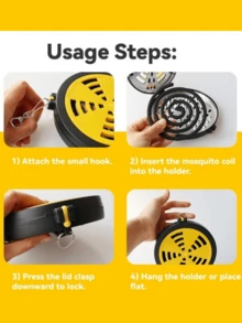 Portable Mosquito Coil Holder With Anti-Scald, Anti-Fire And Anti-Ash Design, Outdoor Camping Yard Mosquito Coil Storage Box - Multicolor - View 3