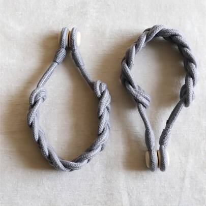 MEISIMENGSHA 2PCS Braided Curtain Tiebacks With Magnetic Buttons, No Drill Curtain Holdbacks, Elegant Curtain Accessories For Bedroom & Living Room