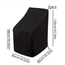 Funda protectora para sillas de exterior, de varios tamaños, resistente a los rayos UV, para muebles de patio - Multicolor - Ver 13