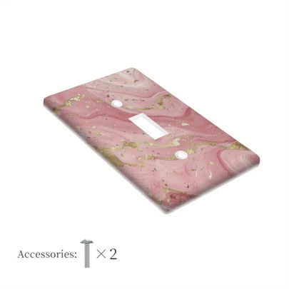 1pc 2D Floral Scroll Pattern Retro Wall Plate Cover, Suitable For Unique Switch Or Socket Design, Indoor Outdoor Bedroom Kitchen Home Bathroom Decor, 2D Flat