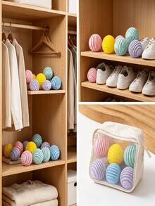 1pc/4pcs Set Fragrance Balls Deodorizer, Used For Shoes And Socks Deodorizer, Sports Bags And Cabinets Fresh Fragrance, Multiple Scents, Suitable For Home And Travel Long-Lasting Fragrance, Applicable To Sports Shoes Interior, Basketball Shoes, Running Shoes, Bedroom Wardrobe, Dressing Room, Dormitory, Storage Cabinet, Multiple Scents, No Electricity Required. - View 3