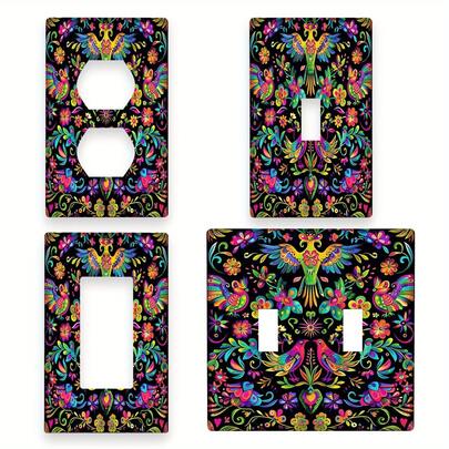 1pc 1-Gang/2-Gang Beautiful Seascape Switch Panel Decorative Wall Plate, Suitable For Rustic Bathroom And Bedroom Decor