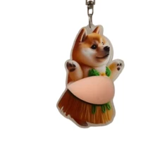 1 pieza/2 piezas Llavero con Pug 3D durmiendo, accesorio de decoración con clip multifuncional - Camel - Ver 6