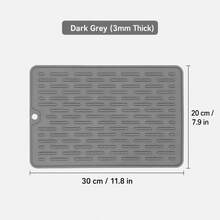 1pc Silicone Drain Mat, 30*20cm Flexible Non-Slip Kitchen Countertop Drying Mat, Multi-Functional Sink Mat Drip Rack, Suitable For Cups, Bowls, Plates, Utensils, Coffee Station Kitchen Accessories And Summer Home Essentials. - View 12