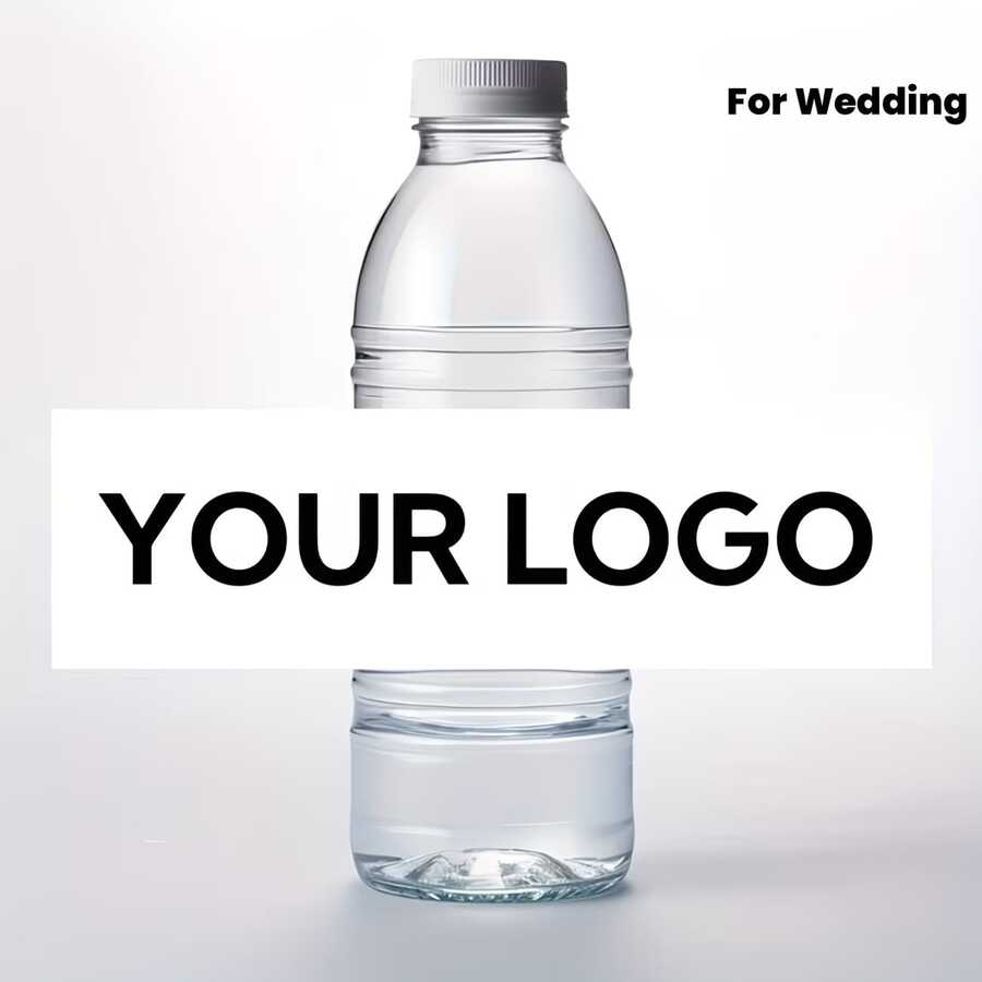 1/100件客製化水瓶標籤,可列印Logo/文字,光滑自黏貼紙,無需工具,返校季適用 - 彩色 - 查看 1
