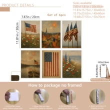 Conjunto de 6 pôsteres vintage para parede, estampas do 4 de julho, arte de parede estilo galeria americana neutra, arte floral, fogos de artifício, decoração para o Dia da Independência dos Estados Unidos | Decorações para o 4 de julho | Arte para o Dia da Independência | Impressão de parede com fogos de artifício do 4 de julho, com ou sem moldura, decoração de quarto, decoração de casa, presente ideal para inauguração de casa, decoração de apartamento/dormitório universitário, presentes para decoração de parede em hotel, casa, sala de estar, quarto, banheiro e escritório - A - Ver 16