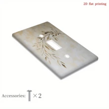 1pc Tree Branch Pattern Switch Socket Panel Cover, Suitable For Single/Double Switch & Socket Decorative Plate, Peel And Stick, Home & Office Use, 2D Printed Design - A - View 9