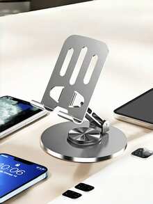 Giá đỡ điện thoại bằng hợp kim nhôm, chống nước, xoay 360°, có thể điều chỉnh và gập lại, phù hợp để trên bàn làm việc và cạnh giường ngủ, đế chống trượt. - Giá đỡ điện thoại bằng kim loại - Xem 6