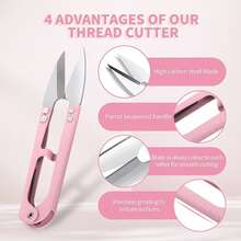 7pcs Pink Sewing Tool Kit - Includes Seam Ripper, Thread Scissors, Soft Ruler, Portable Sewing Kit, Suitable For Beginners, DIY And Clothing Repair - Sewing Set - View 7
