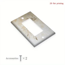 1pc Tree Branch Pattern Switch Socket Panel Cover, Suitable For Single/Double Switch & Socket Decorative Plate, Peel And Stick, Home & Office Use, 2D Printed Design - A - View 8