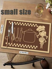 1pc Soft Rubber Water Absorbent Kitchen Mat, 3.5mm Thick Absorbent Rug, Large Or Small Carpet - Multicolor - View 18