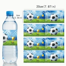10PCS Blue Football Water Bottle Labels, Sports-Themed Waterproof Decorative Water Bottle Labels And Water Bottle Packaging Sticker Labels For Birthday Party Decorations - Multicolor - View 7