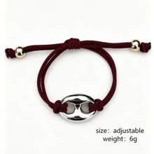One Piece,Pig Nose Buckle Braided Bracelet, Pig Nose Metal Buckle Braided Bracelet, Suitable For Ladies To Wear Daily. - Pig Nose Bracelet - View 5