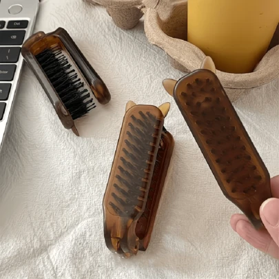 Lược chải tóc gỡ rối cán dài, lược tạo kiểu mượt mà, phù hợp cho cả nam và nữ, lược massage da đầu | Lược cán nhựa ABS, lược gấp gọn, dụng cụ tạo kiểu đa chức năng, lược chải tóc ướt, lược tạo kiểu kèm lược chải râu, lược chải tóc/râu, lược tạo độ phồng, lược đuôi nhọn chuyên nghiệp, lược lông hình quả lê tạo kiểu tóc xoăn bồng bềnh.