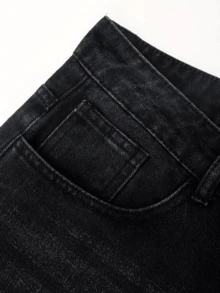 Men's Loose Retro Wide-Leg Jeans, Casual & Comfortable, Suitable For All Seasons - Black - View 5