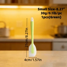 Bộ thìa silicon dẻo dùng cho chảo chống dính, chịu nhiệt 450°F, có đường nối liền mạch, dùng được trong máy rửa chén, màu xanh lá cây, bộ 2/4/6 chiếc - Màu xanh chanh - Xem 11