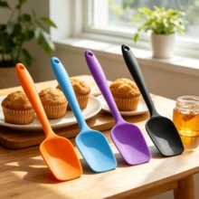 Heat-Resistant Non-Stick Silicone Spatula, Multipurpose Soft Cooking Spatula For Kitchen Cooking Baking Mixing, Suitable For Non-Stick Pans, 2/4pcs Set, 4 Colors - View 2