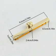 1个/2个复古金属旋转锁扣，适用于DIY手提包、皮革工艺包、钱包，优雅金色包包配件，手工包袋零件 - 多色 - 查看 3