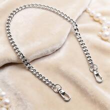 Double Buckle Metal Chain, Shoulder/Crossbody Strap, DIY Wallet Decoration Chain - Silver - View 13