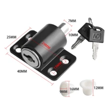 Juego de cerraduras antirrobo para puertas y ventanas correderas | Cerradura con llave antiapalancamiento + tope limitador de doble | Para ventanas y puertas correderas | Diseño de instalación rápida sin taladro | Protección de para el hogar/oficina/tienda - A - Ver 14