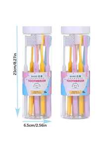10 pièces/20 pièces Brosse à dents à poils souples, brosse à dents à tête large à poils nano souples pour femmes et hommes, brosse à dents jetable pour les soins dentaires à la maison, en voyage, multicolore mélangé, seau portable, couleur claire, pack économique pour la maison - Multicolore - Voir 6