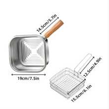 Stainless Steel Square Frying Pan - Household Milk Pot & Noodle Cooker - Portable Outdoor Fryer - Universal Stove Compatibility - Übersicht 5