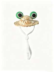 Sombrero de paja mini ajustable para hámsteres, sombreros decorativos para lagartos, camarrones, loros, pájaros pequeños - Champán - Ver 11