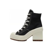 Converse Chuck 70 高跟鞋風格 高筒 帆布鞋 男女同款 黑 - 黑色 - 查看 17
