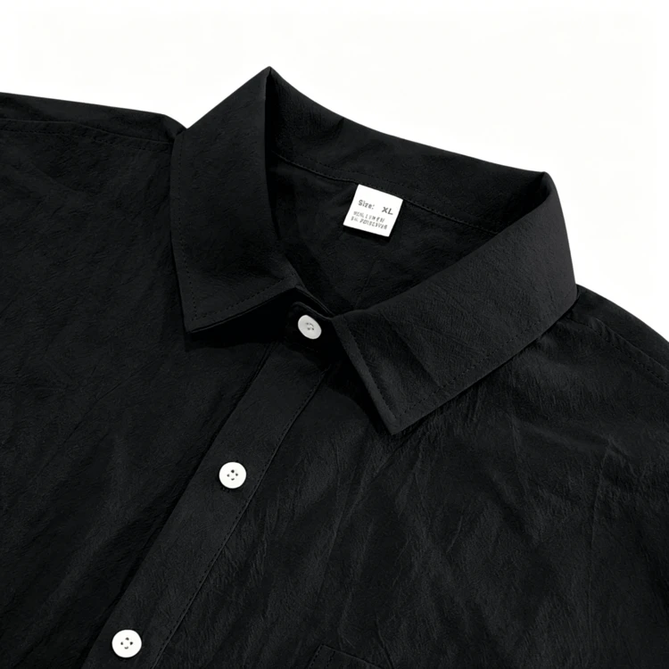 Chemise Homme Lin Chemise D'été Homme En Lin Et Coton - Manches Courtes - Coupe Décontractée - Style Vacances Plage Style Casual Lin Coton