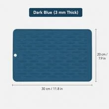 1pc Silicone Drain Mat, 30*20cm Flexible Non-Slip Kitchen Countertop Drying Mat, Multi-Functional Sink Mat Drip Rack, Suitable For Cups, Bowls, Plates, Utensils, Coffee Station Kitchen Accessories And Summer Home Essentials. - View 15