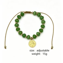 1 pieza, pulsera trenzada con hebilla en forma de nariz de cerdo de color dopamina, estilo de vacaciones con cuentas de colores ajustable, adecuado para que las damas lo usen a diario. - Pulseras Mix and Match - Ver 7