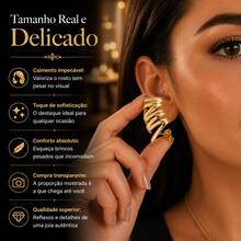 Women Stud Earrings - 金色 - 查看 2