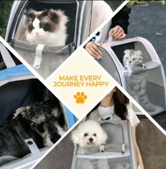 Pet Backpack - Kırmızı gül - Görünüm 1