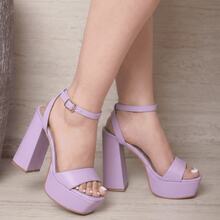 Women Platforms & Wedge Sandals - 紫丁香色 - 查看 5