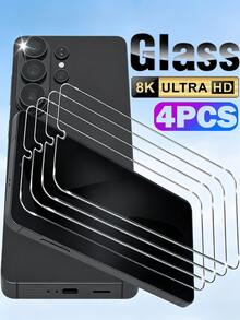 防震安卓手机屏幕保护膜 4片装高清钢化玻璃屏幕保护膜，兼容三星 Galaxy S26 S25 S24 Ultra FE A57 A37 A56 A36 A17 A07 A16 A26/小米 15T 14T 13T Poco M6 M7 X7 Pro Note 14 13 Pro 4G 5G/ 17 Pro Max 16 15 14 13 12 11 系列。易于安装，防刮花，兼容手机壳，高清透亮。适合生日、生日、送家人朋友的礼物，也是母亲节、周年纪念日的理想选择。 - 無色 - 查看 31