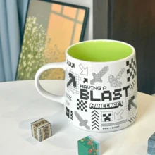 Minecraft 我的世界苦力怕主题陶瓷马克杯，600毫升大容量带把手，水杯，高品质印花，适用于办公室/家庭/学生书桌咖啡杯 - 彩色 - 查看 5