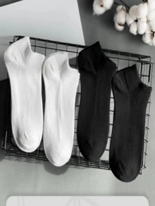 5双装男女通用夏季短袜，透气吸汗防滑隐形踝袜 - 彩色 - 查看 3