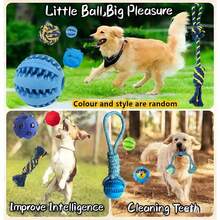9 Stück zufälliger Stil & Farbe Hundekau-Spielzeug, für Welpen Zahnen, Unterhaltung und Interaktion - geeignet für kleine Hunde, inklusive verknotete Bälle - perfektes Geschenk - Verschiedenfarbig - Übersicht 3