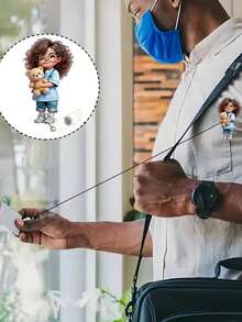 Giá treo thẻ ID y tá acrylic 2D - Kẹp thẻ co giãn bền bỉ phù hợp cho sinh viên y khoa và điều dưỡng - Chất liệu PMMA bền bỉ Kẹp thẻ định danh nơi làm việc | Thiết kế vui nhộn | Phụ kiện y tá acrylic bền bỉ Quà tặng giáo viên mùa tựu trường - Nhiều màu - Xem 6
