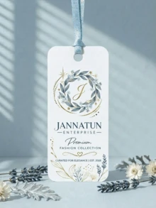 12pcs/24pcs/48pcs Customized Floral Design Hang Tags (With Ribbons), 4 Floral Designs, Customizable Text Content, Suitable For Clothing, Shoes, Gifts, Packaging, Branding, High-Quality Material Tags For Apparel Stores, Handmade Gift Boxes, Accessories Packaging, Holiday Presents - Multicolor - View 8