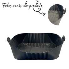 Kit 3 Formas de Silicone 16x16cm Assadeira Air Fryer e Forno Forma para Fritadeira Elétrica com Alça - Quadradoo - Visão 10