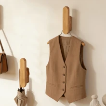 1/3pcs Crochets en bois minimalistes faits main – Solution de rangement polyvalente, accrochez facilement les manteaux, les sacs, les chapeaux et les serviettes | Convient pour la décoration intérieure japonaise Wabi-Sabi, nordique et rustique moderne, créant une atmosphère chaleureuse et apaisante à la maison - Multicolore - Voir 7