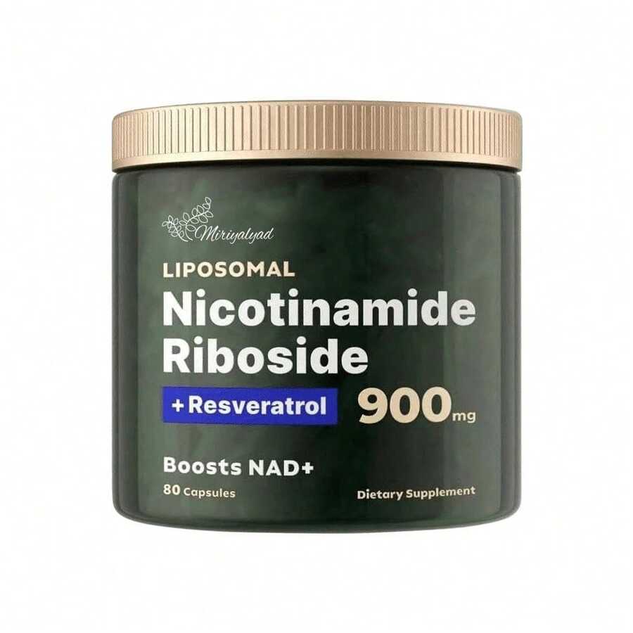 NAD+ Supplement, Liposomal NicotinamideRiboside, Resveratrol Quercetin, NMNSupplement Alternative For Anti-Aging, EnergyFocus, For Women And Men, 80 Capsules - 2件 - 查看 1