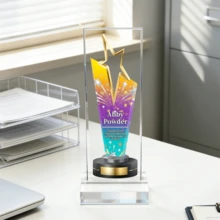 1 chiếc cúp hình ngôi sao bằng acrylic cá nhân hóa, có thể tùy chỉnh văn bản, khắc chữ, dùng cho thể thao, văn phòng, trường học và các dịp khác, giải thưởng vinh danh cá nhân, cúp khắc chữ tùy chỉnh cho các buổi lễ và sự kiện. - Nhiều màu - Xem 22
